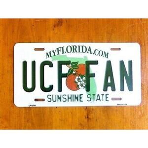 NCAA UCF Knights Fan Metal License Plate Auto Truck Sign Central Florida New